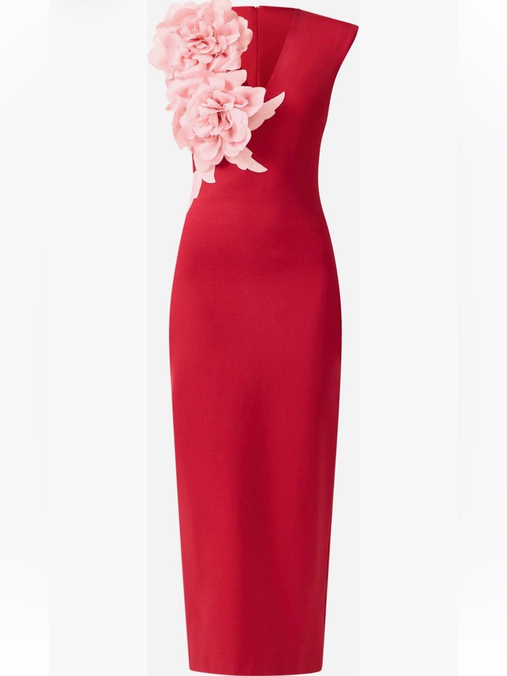 elliatt zahara red & pink 3d flower detail maxi gown dress size large NEW - Picture 15 of 17
